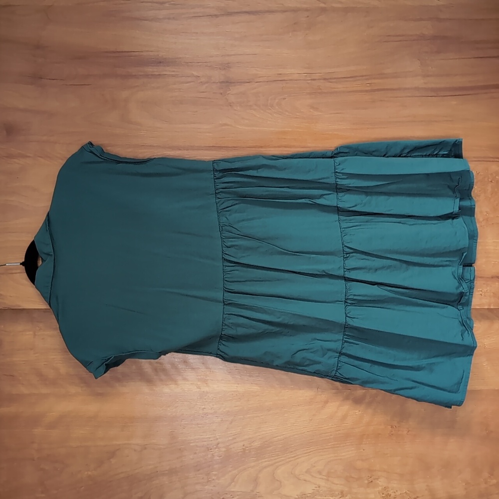 LOFT Outlet Teal Babydoll Dress - Picture 4 of 4
